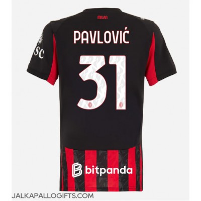 AC Milan Strahinja Pavlovic #31 Kotipaita Naiset 2025-26 Lyhythihainen AC Milan Strahinja Pavlovic #31 Kotipaita Naiset 2025-26 Lyhythihainen